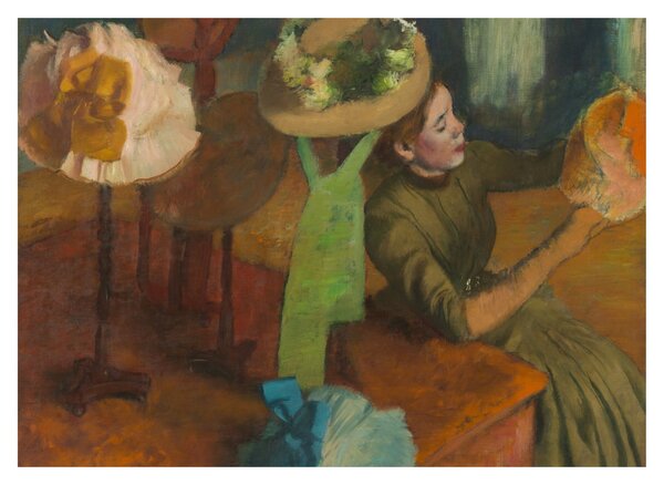Obraz na szkle - Edgar Degas, The Millinery Shop, reprodukcje (70x50 cm)