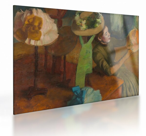Obraz na szkle - Edgar Degas, The Millinery Shop, reprodukcje (70x50 cm)