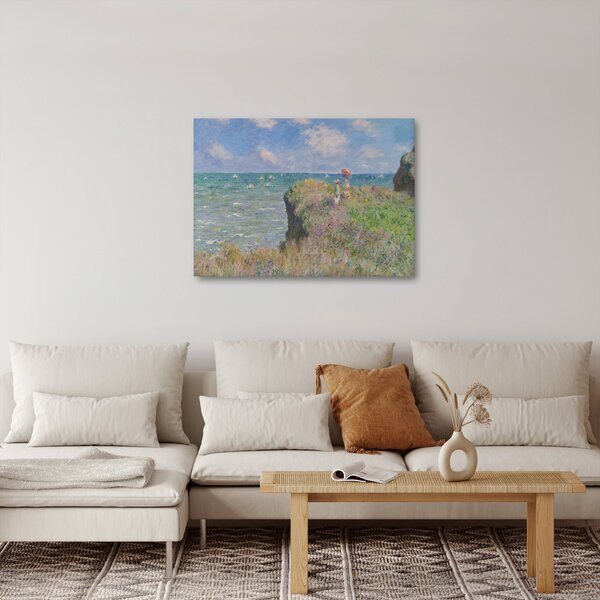 Obraz - Claude Monet, Cliff Walk at Pourville, reprodukcje (70x50 cm)