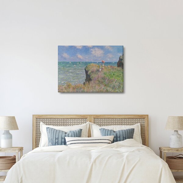 Obraz - Claude Monet, Cliff Walk at Pourville, reprodukcje (70x50 cm)