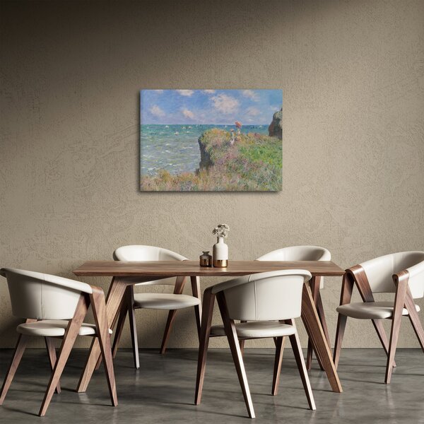 Obraz - Claude Monet, Cliff Walk at Pourville, reprodukcje (70x50 cm)