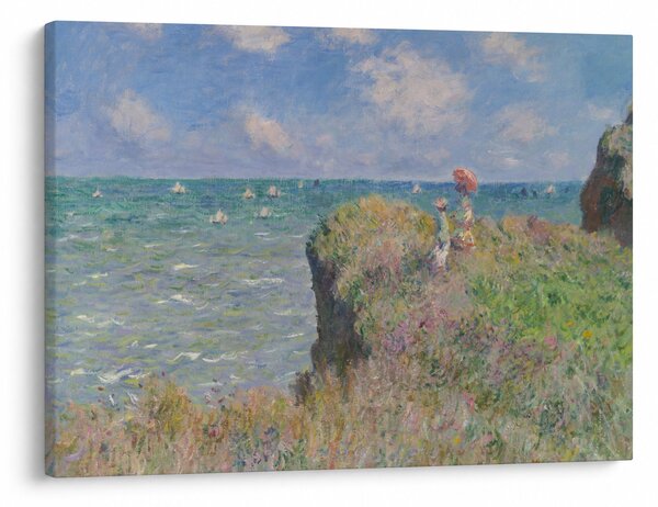 Obraz - Claude Monet, Cliff Walk at Pourville, reprodukcje (70x50 cm)