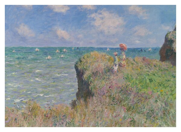 Obraz - Claude Monet, Cliff Walk at Pourville, reprodukcje (70x50 cm)