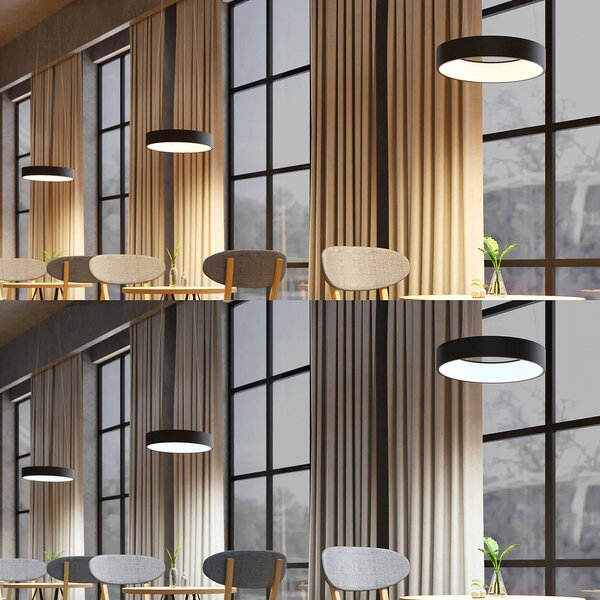 Lampa wisząca Aleksi Arcchio, możliwość ściemniania, czarny, kuchnia, metal, nowoczesny