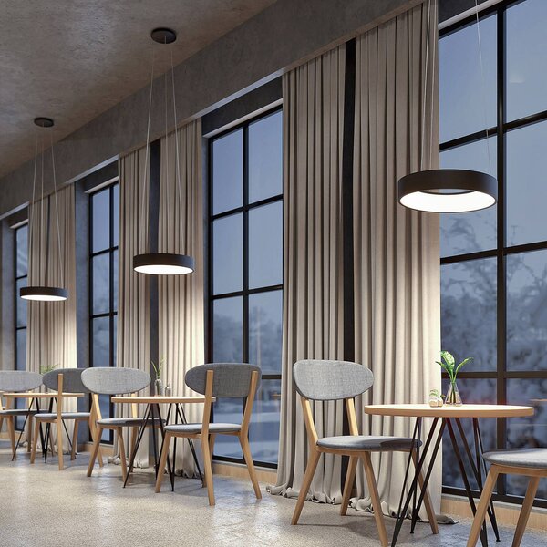 Lampa wisząca Aleksi Arcchio, możliwość ściemniania, czarny, kuchnia, metal, nowoczesny