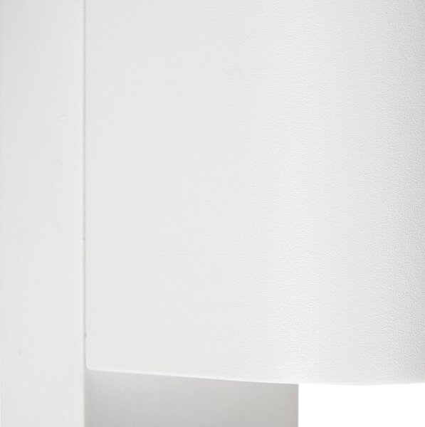 Prios kinkiet zewnętrzny Tetje, biały, okrągły, czujnik Tetje PRIOS, możliwość ściemniania, biały / opal, aluminium, nowoczesny
