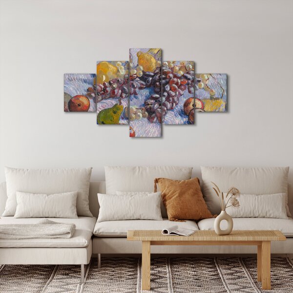 Obraz - Vincent van Gogh, Grapes, Lemons, Pears, and Apples, reprodukcje (125x70 cm)