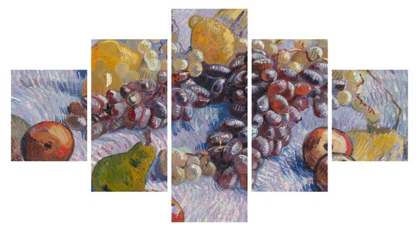 Obraz - Vincent van Gogh, Grapes, Lemons, Pears, and Apples, reprodukcje (125x70 cm)