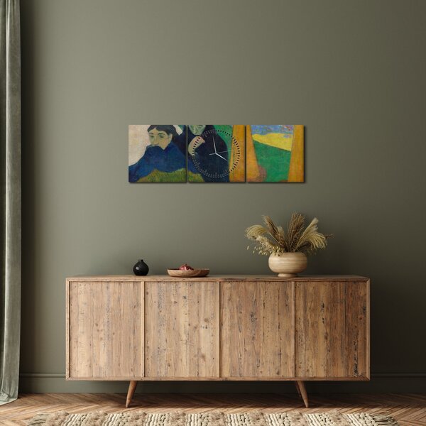Obraz - Paul Gauguin, Arlésiennes (Mistral) , reprodukcje (z zegarem) (90x30 cm)