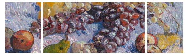 Obraz - Vincent van Gogh, Grapes, Lemons, Pears, and Apples, reprodukcje (170x50 cm)