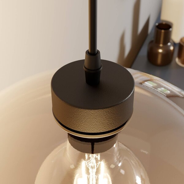 Lampa wisząca szklana Cubus TK Lighting, możliwość ściemniania, kremowy / amber, salon / jadalnia, szkło, nowoczesny