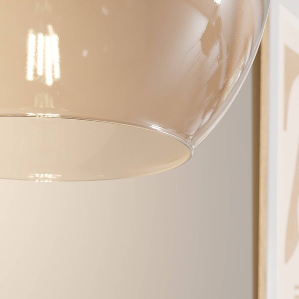 Lampa wisząca szklana Cubus TK Lighting, możliwość ściemniania, kremowy / amber, salon / jadalnia, szkło, nowoczesny