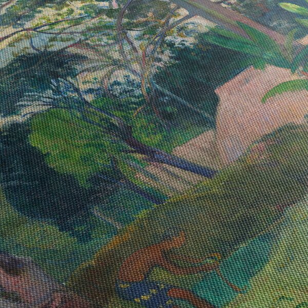 Obraz - Paul Gauguin, Te raau rahi (The Big Tree), reprodukcje (z zegarem) (90x30 cm)