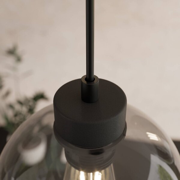 Lampa wisząca szklana Cubus TK Lighting, możliwość ściemniania, czarny, salon / jadalnia, szkło, nowoczesny