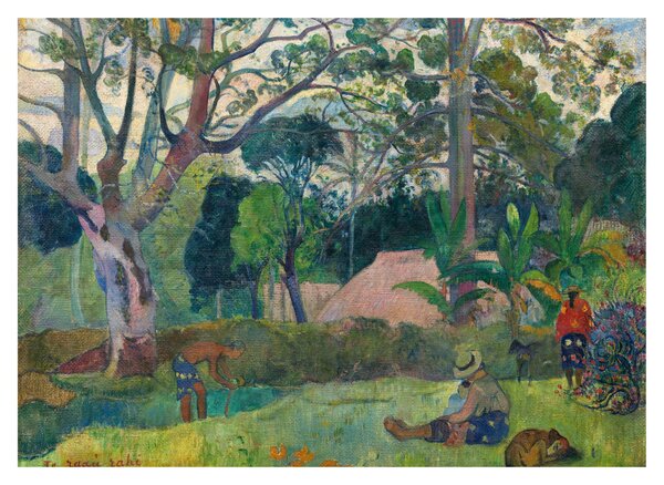 Obraz na szkle - Paul Gauguin, Te raau rahi (The Big Tree), reprodukcje (70x50 cm)