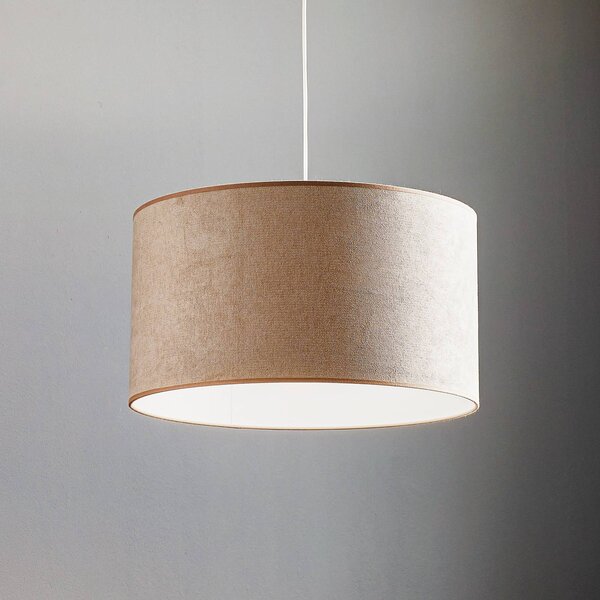 Lampa wisząca Bristol Duolla, możliwość ściemniania, kremowy / amber, salon / jadalnia, tkanina / materiał / jedwab