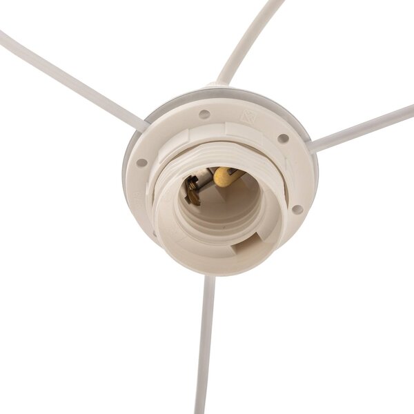 Lampa wisząca Bristol Duolla, możliwość ściemniania, kremowy / amber, salon / jadalnia, tkanina / materiał / jedwab
