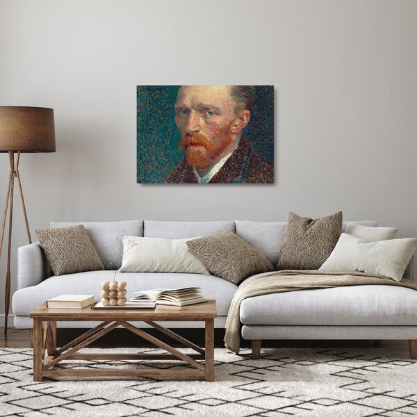 Obraz na szkle - Vincent van Gogh, Self-Portrait, reprodukcje (70x50 cm)