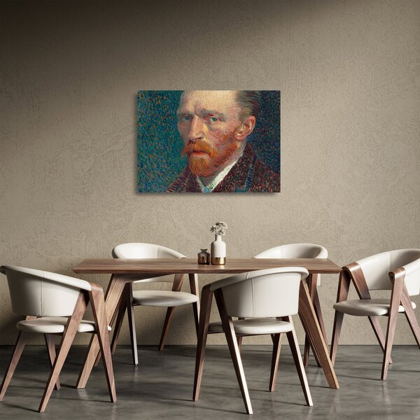 Obraz na szkle - Vincent van Gogh, Self-Portrait, reprodukcje (70x50 cm)