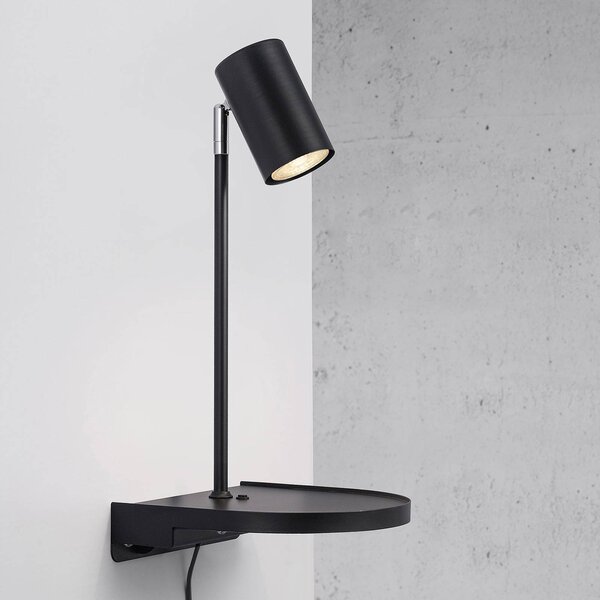 Nordlux Kinkiet designerski Cody, czarny, sypialnia, metal, nowoczesny