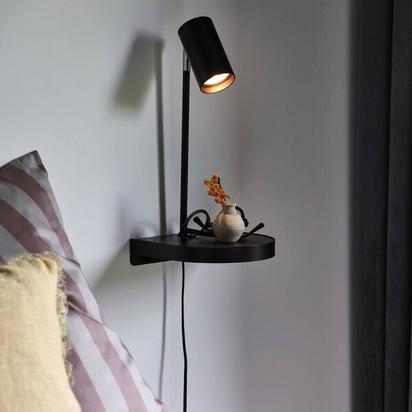 Nordlux Kinkiet designerski Cody, czarny, sypialnia, metal, nowoczesny