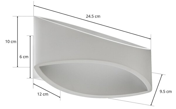 AILATI Kinkiet LED Bridge, biały / opal, salon / jadalnia, aluminium, nowoczesny