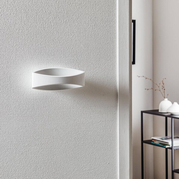 AILATI Kinkiet LED Bridge, biały / opal, salon / jadalnia, aluminium, nowoczesny