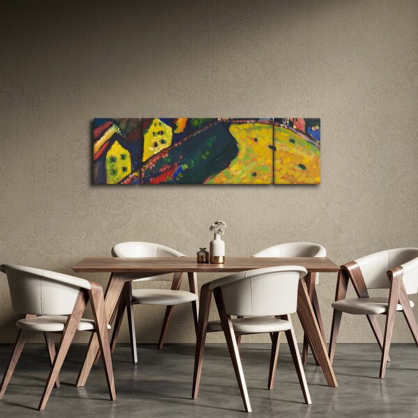 Obraz - Vasily Kandinsky, Houses at Murnau, reprodukcje (170x50 cm)