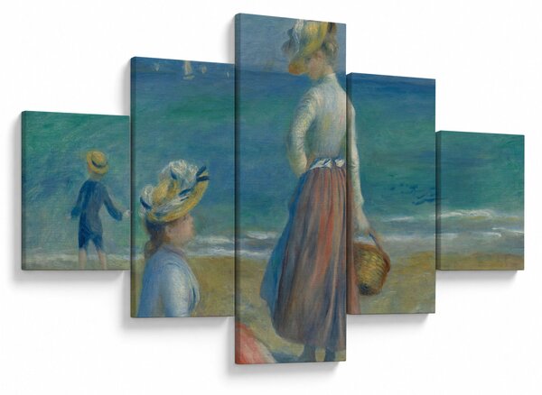 Obraz - Auguste Renoir, Figures on the Beach, reprodukcje (125x70 cm)