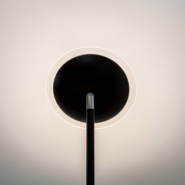 Lampa stojąca LED Malea Lindby, możliwość ściemniania, czarny, salon / jadalnia, metal, nowoczesny