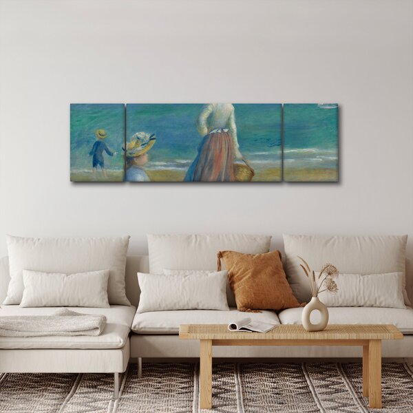Obraz - Auguste Renoir, Figures on the Beach, reprodukcje (170x50 cm)