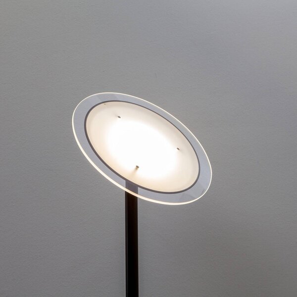 Lampa stojąca LED Malea Lindby, możliwość ściemniania, czarny, salon / jadalnia, metal, nowoczesny