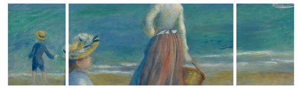 Obraz - Auguste Renoir, Figures on the Beach, reprodukcje (170x50 cm)