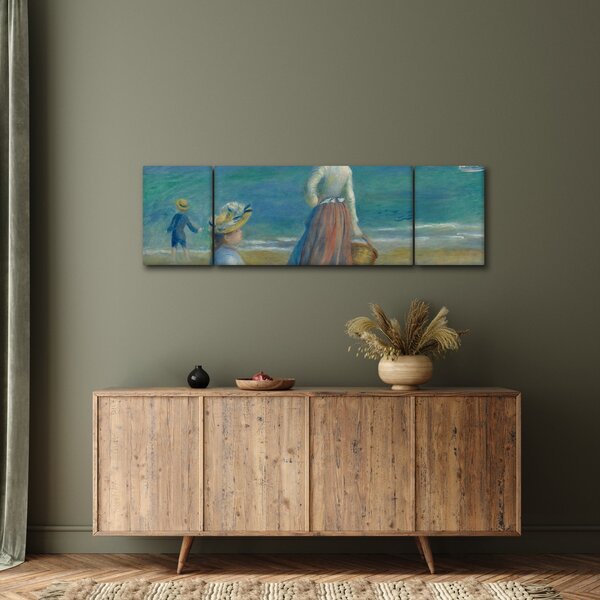 Obraz - Auguste Renoir, Figures on the Beach, reprodukcje (170x50 cm)