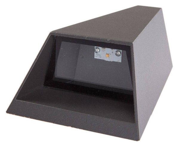 Kinkiet zewnętrzny LED JENDRIK Lucande, czarny, aluminium, nowoczesny