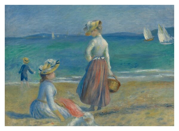Obraz na szkle - Auguste Renoir, Figures on the Beach, reprodukcje (70x50 cm)