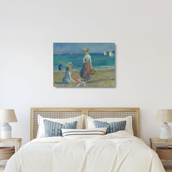 Obraz na szkle - Auguste Renoir, Figures on the Beach, reprodukcje (70x50 cm)