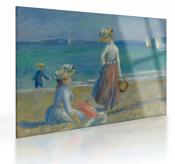Obraz na szkle - Auguste Renoir, Figures on the Beach, reprodukcje (70x50 cm)