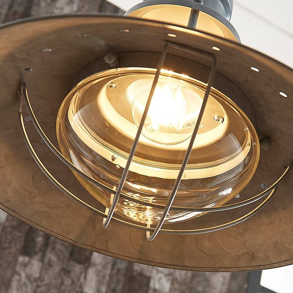 Lampa wisząca Louisanne Lindby, możliwość ściemniania, aluminiowy / szary / cynkowy, kuchnia, metal, industrialny