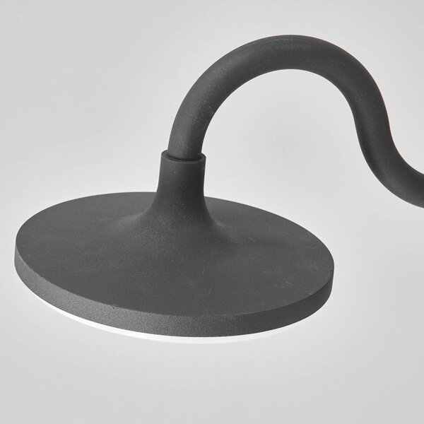 Finny - lampa zewnętrzna LED z czujnikiem ruchu Lucande, czarny, aluminium, nowoczesny