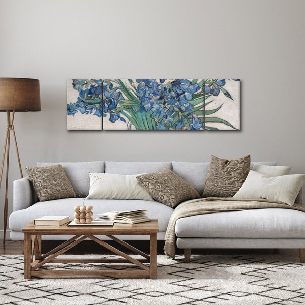 Obraz - Vincent van Gogh, Irises, reprodukcje (170x50 cm)