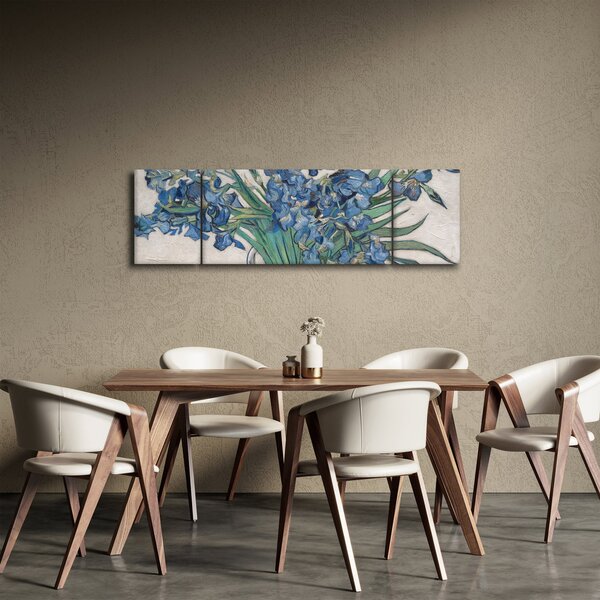 Obraz - Vincent van Gogh, Irises, reprodukcje (170x50 cm)
