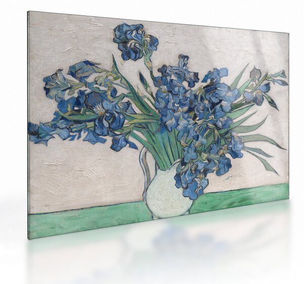 Obraz na szkle - Vincent van Gogh, Irises, reprodukcje (70x50 cm)