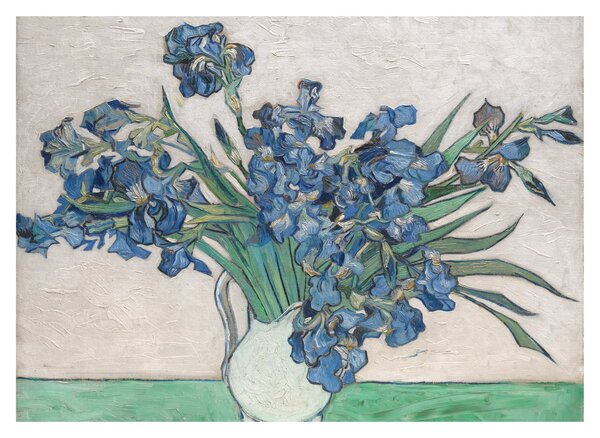 Obraz na szkle - Vincent van Gogh, Irises, reprodukcje (70x50 cm)