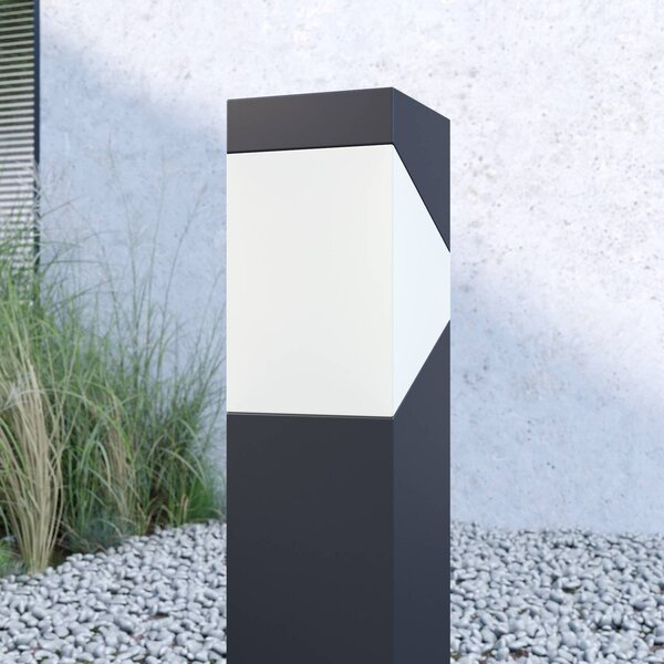 Lampa ogrodowa stojąca Kiran Lucande, możliwość ściemniania, czarny, aluminium, nowoczesny