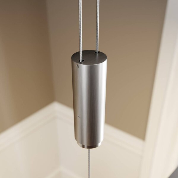 Lampa wisząca Arnik Lucande, możliwość ściemniania, aluminiowy / szary / cynkowy, salon / jadalnia, metal, nowoczesny