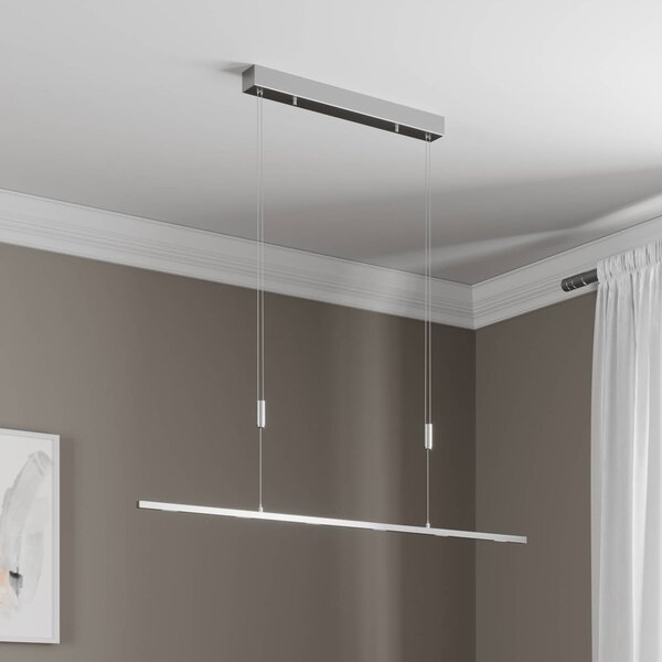 Lampa wisząca Arnik Lucande, możliwość ściemniania, aluminiowy / szary / cynkowy, salon / jadalnia, metal, nowoczesny