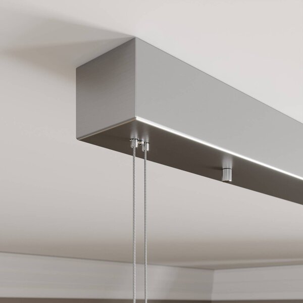 Lampa wisząca Arnik Lucande, możliwość ściemniania, aluminiowy / szary / cynkowy, salon / jadalnia, metal, nowoczesny