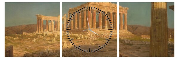 Obraz - Frederic Edwin Church, The Parthenon, reprodukcje (z zegarem) (90x30 cm)