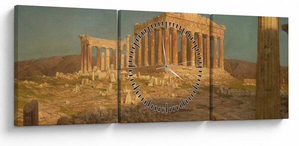 Obraz - Frederic Edwin Church, The Parthenon, reprodukcje (z zegarem) (90x30 cm)